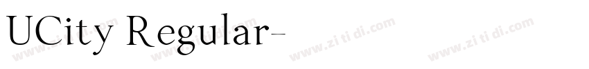 UCity Regular字体转换 UCity Regular字体转换
